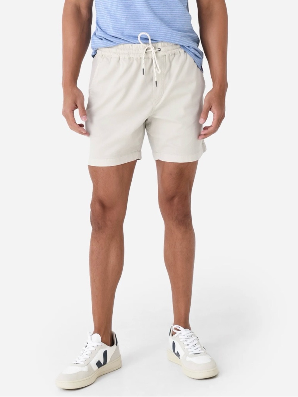 Faherty Essential drawstring stone 6” shorts size medium